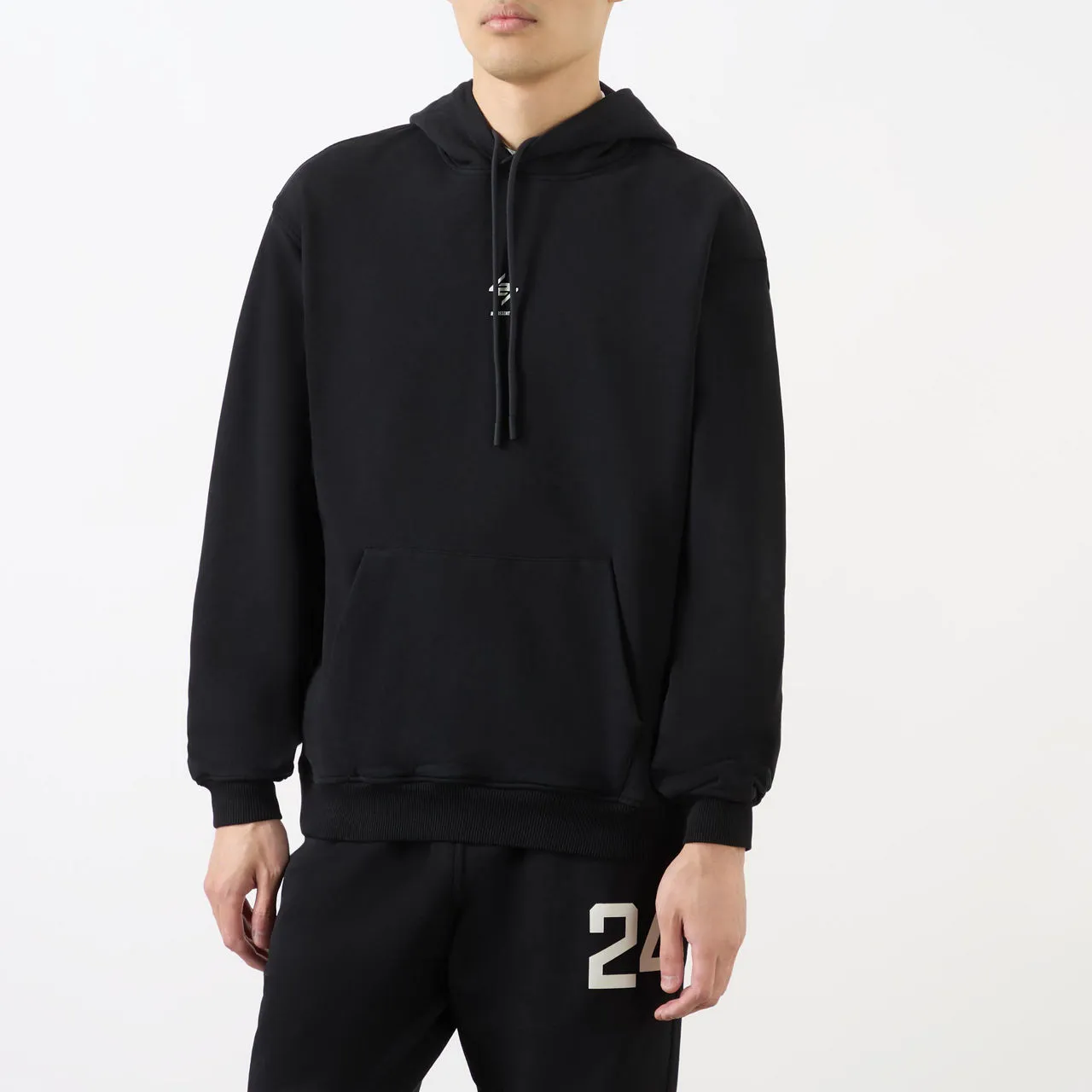 247 BY REPRESENT Gym Logo Drawstring Hoodie - Black