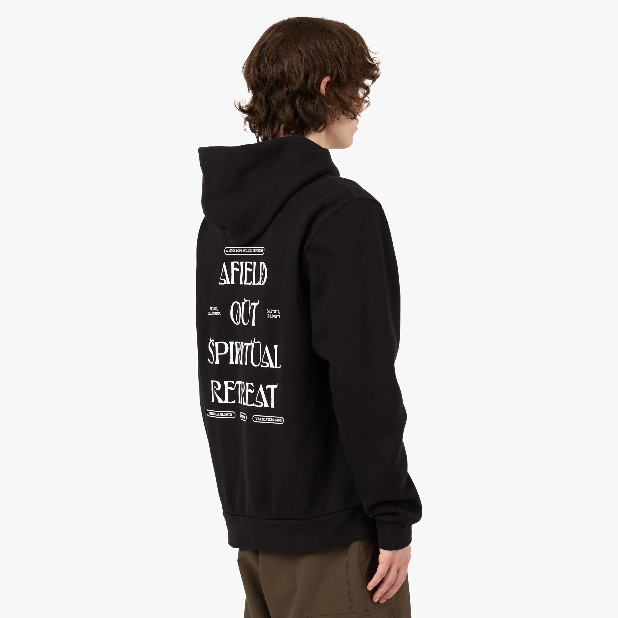 afield out Retreat Pullover Hoodie / Black