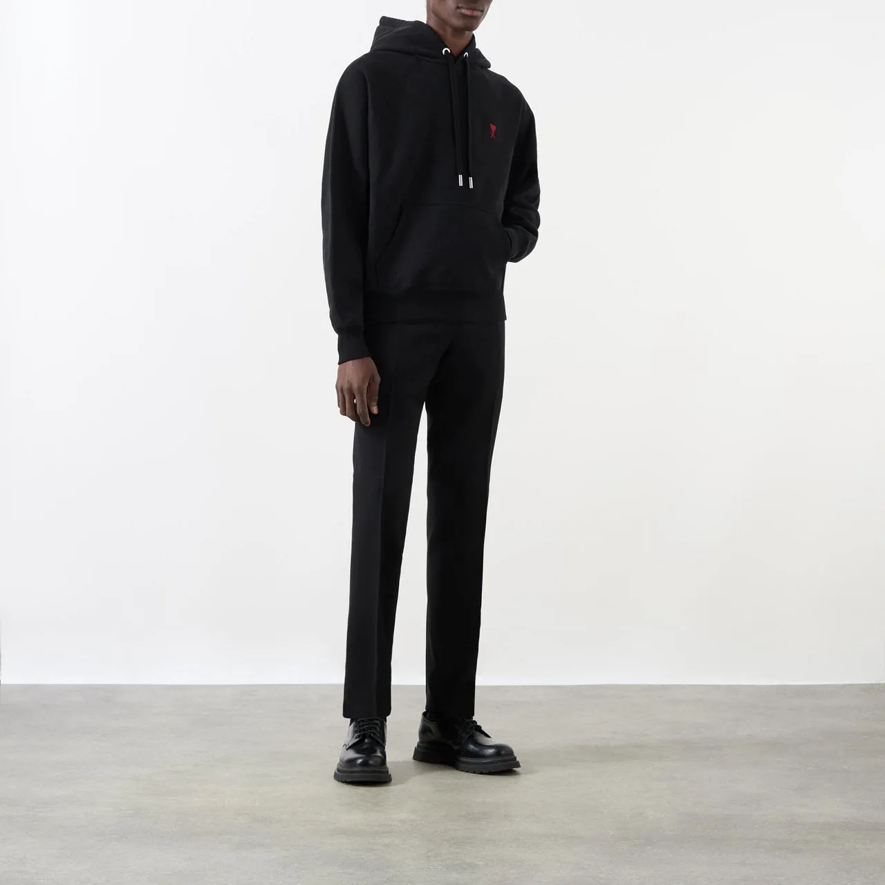 AMI ADC Embroidered Hoodie - Black