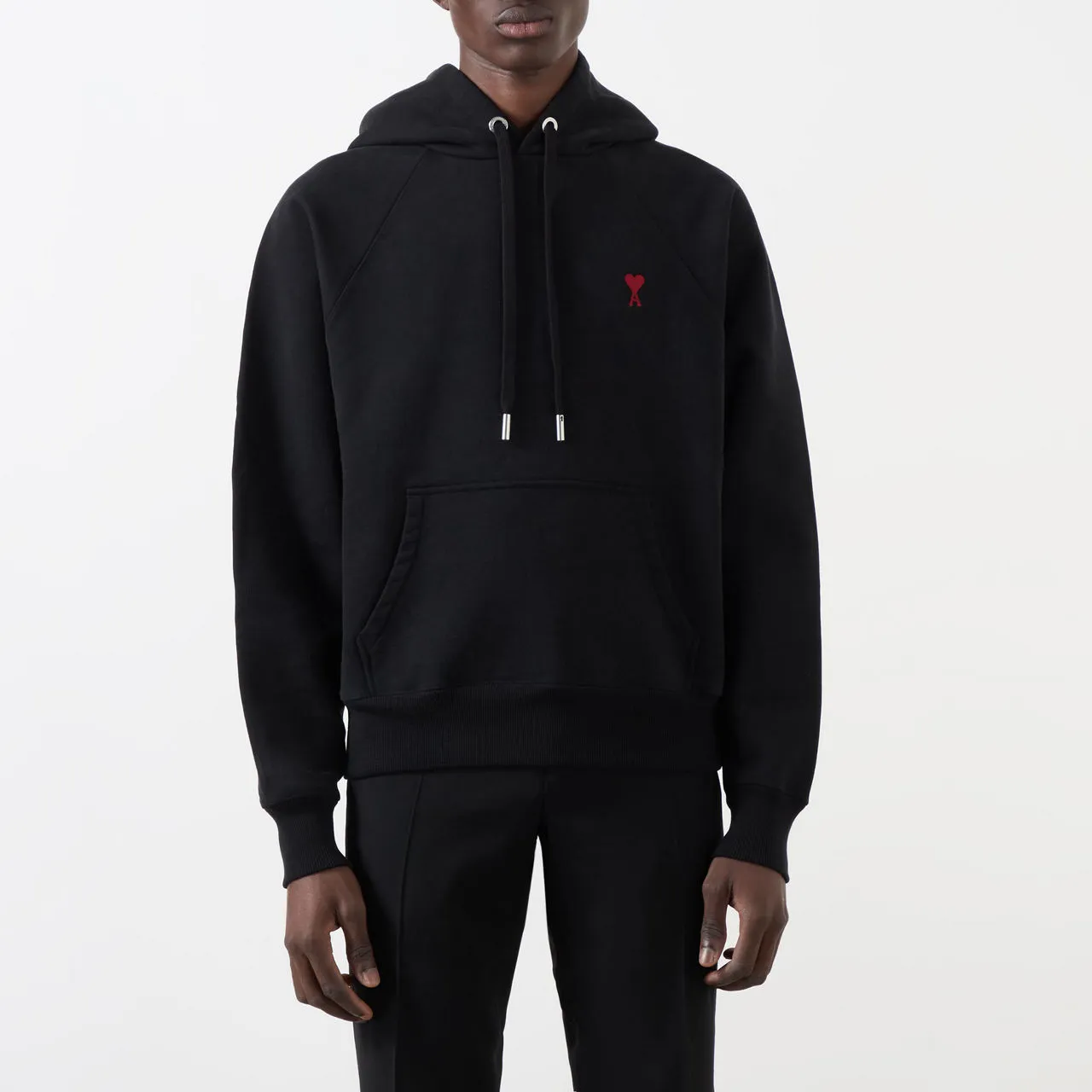 AMI ADC Embroidered Hoodie - Black