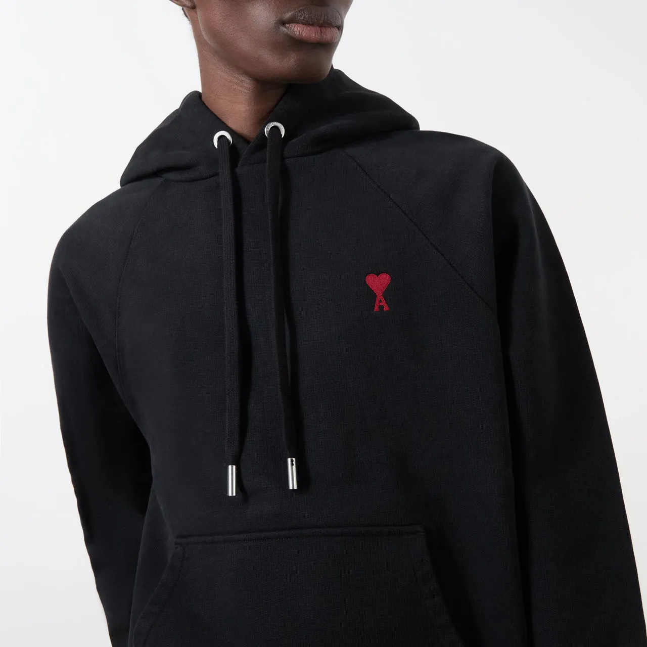 AMI ADC Embroidered Hoodie - Black