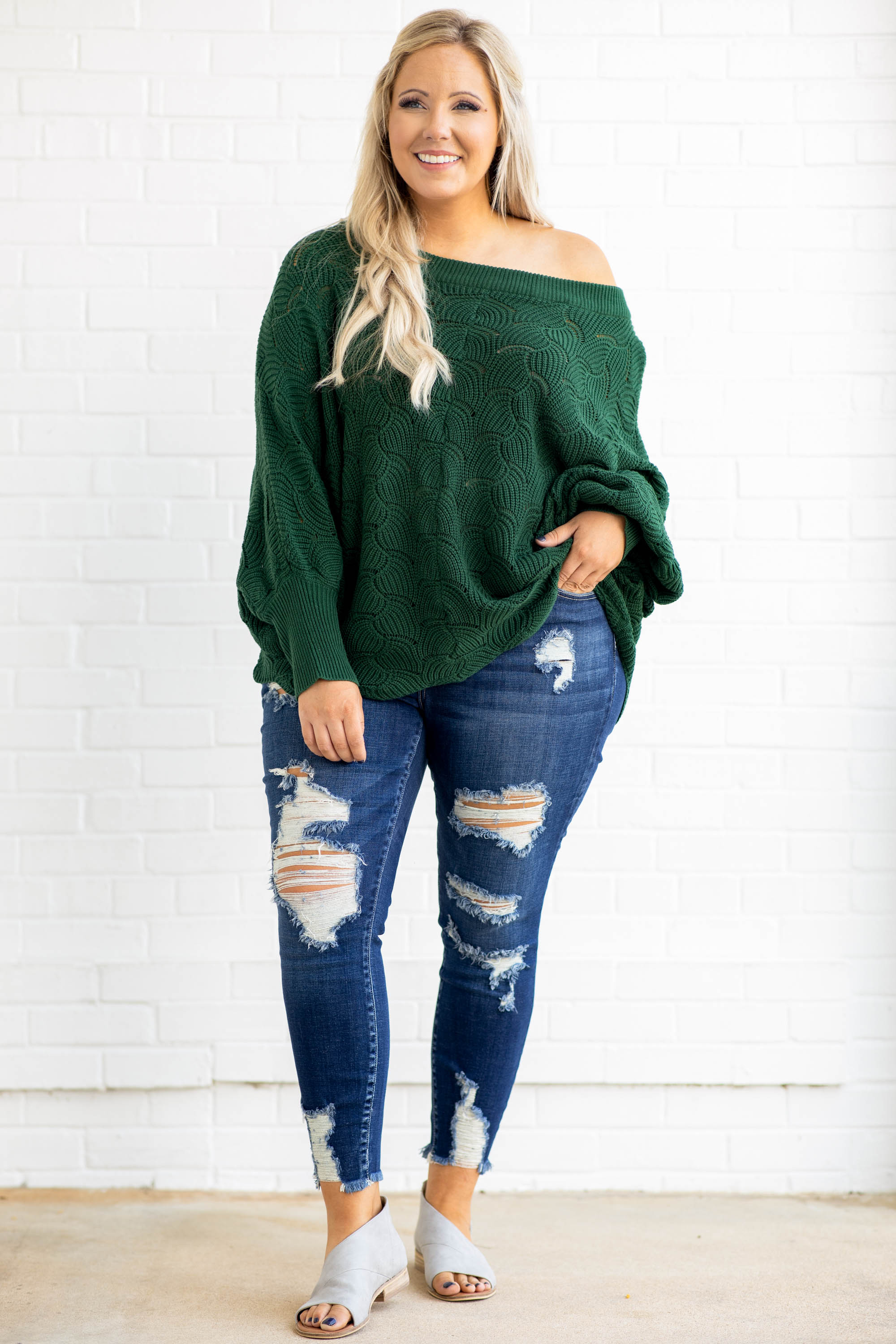 Angel In You Sweater, Kelly Green