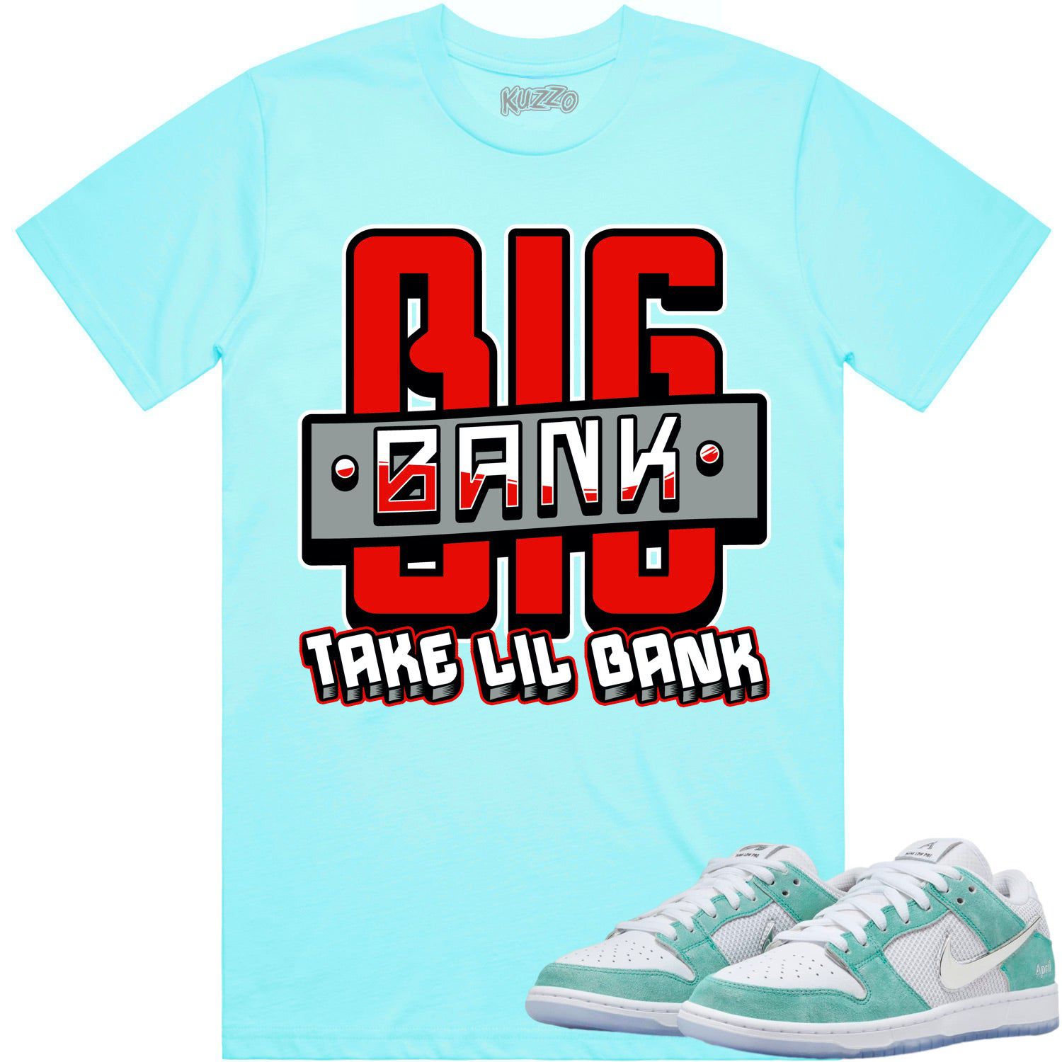 April Dunks Shirt to Match - RED BIG BANK