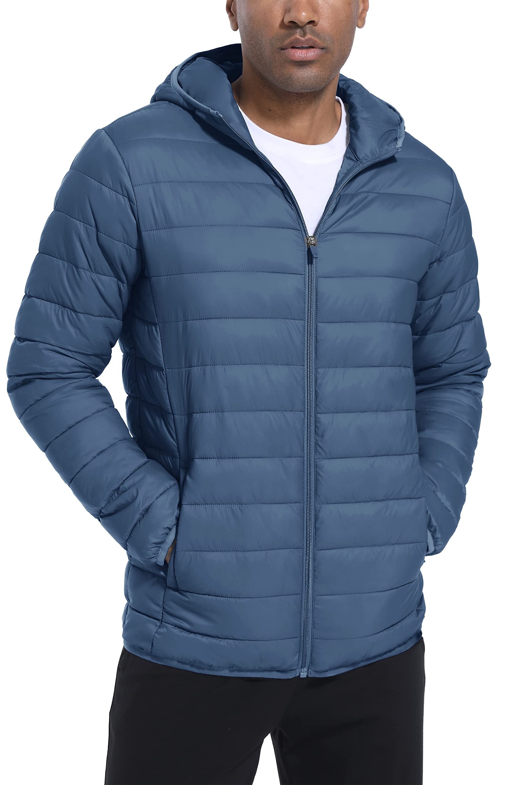 Ashore Shop Mens Lightweight Puffer Jackets Mens Quilted Polyester Nylon Jacket