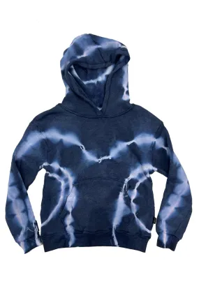 Blue Pink White Tie Dye Oversized Hoodie