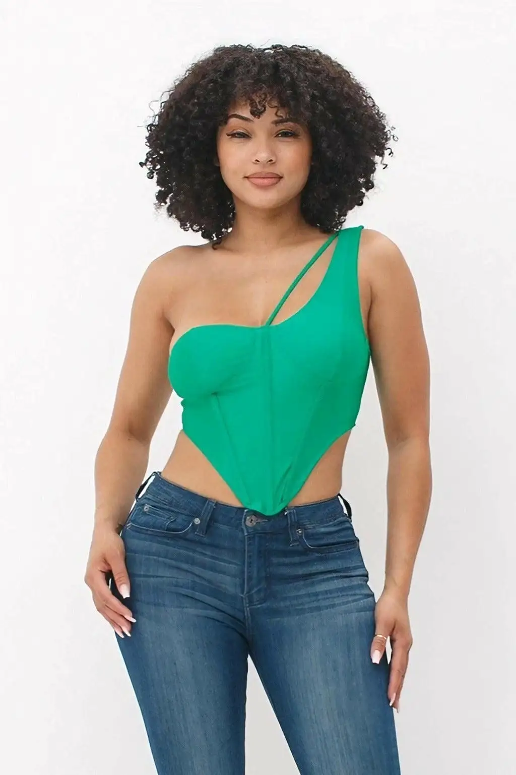 Bodice Corset Style One Shoulder Tops