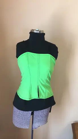 Body Wrappers Lime Green Camisole Corset Top Ladies Medium #7212