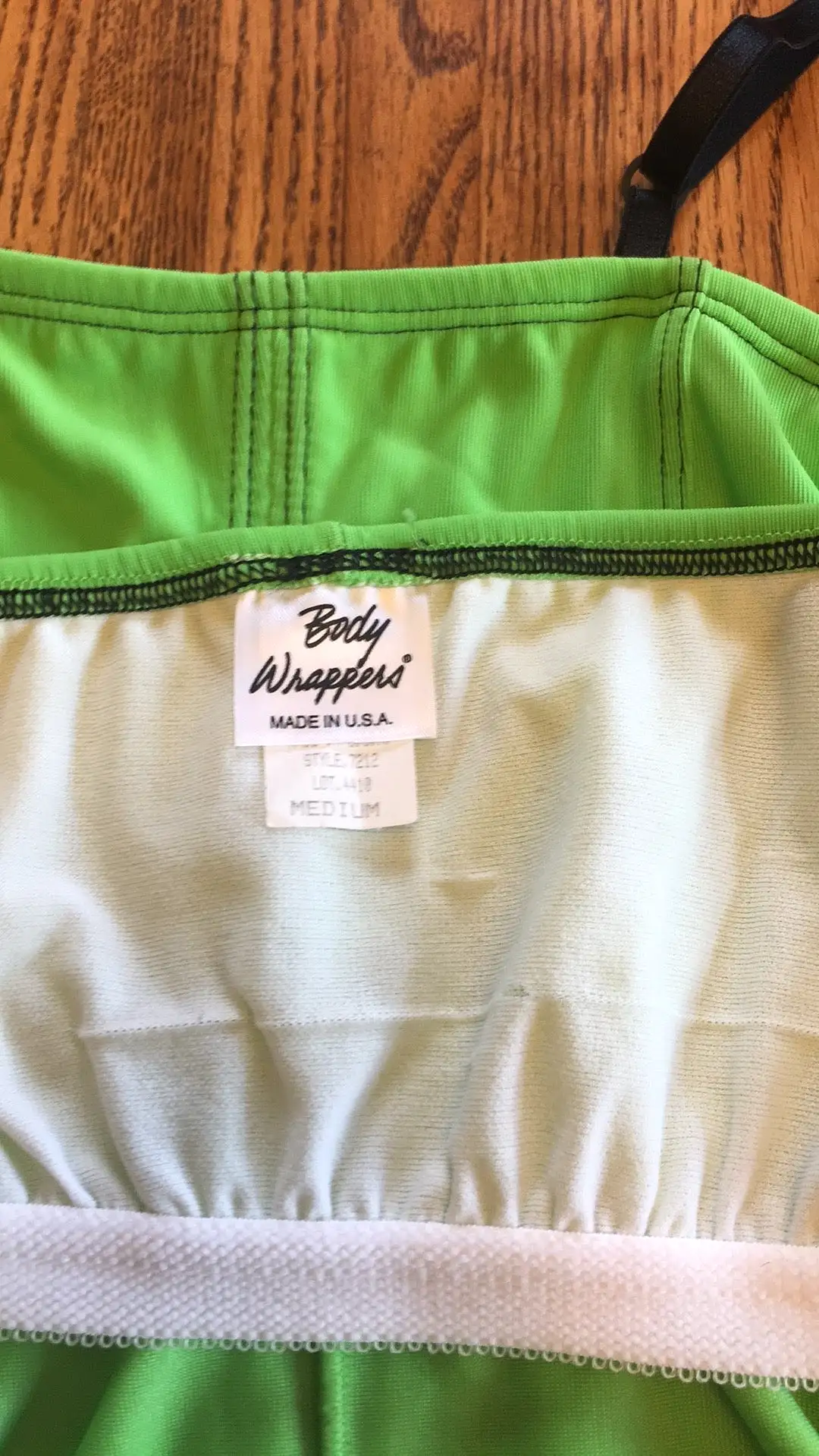 Body Wrappers Lime Green Camisole Corset Top Ladies Medium #7212