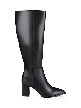 Burnett Tall Boot - Black Calf Nappa