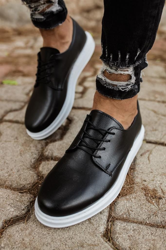 Chekich Men's Lace-up Black Shoes ch003