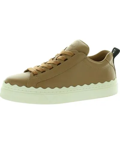 Chloe Womens Leather Platform Casual and Fashion Sneakers