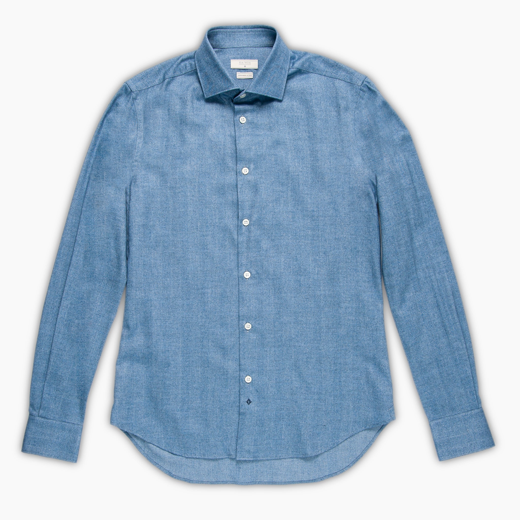 Clamenc Herringbone cotton lyocell (Sky Blue Melange)