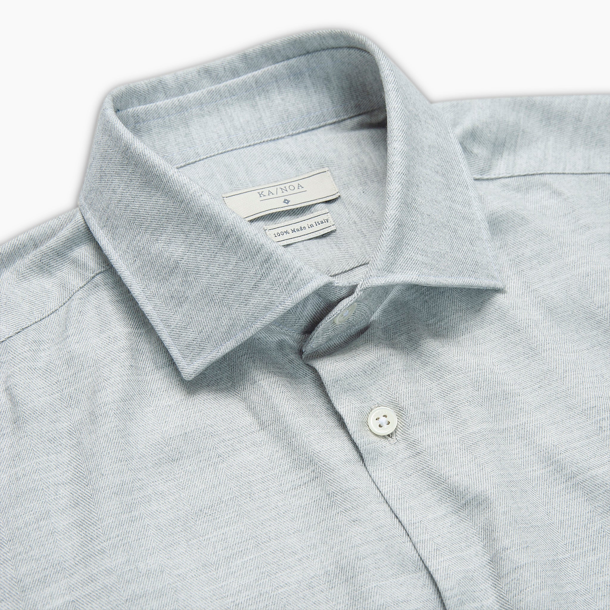 Clamenc Herringbone cotton lyocell(Cool Gray Melange)