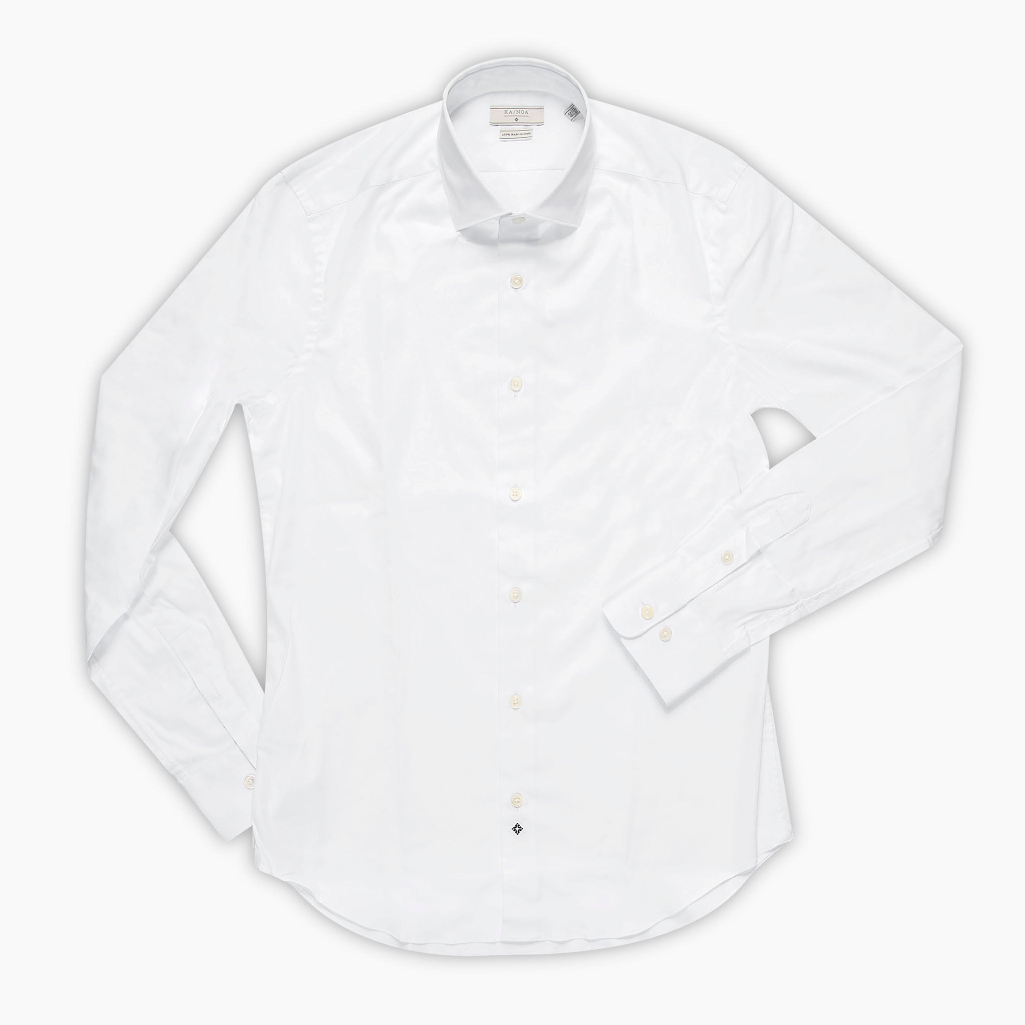 Clamenc shirt satin stretch (ice white)