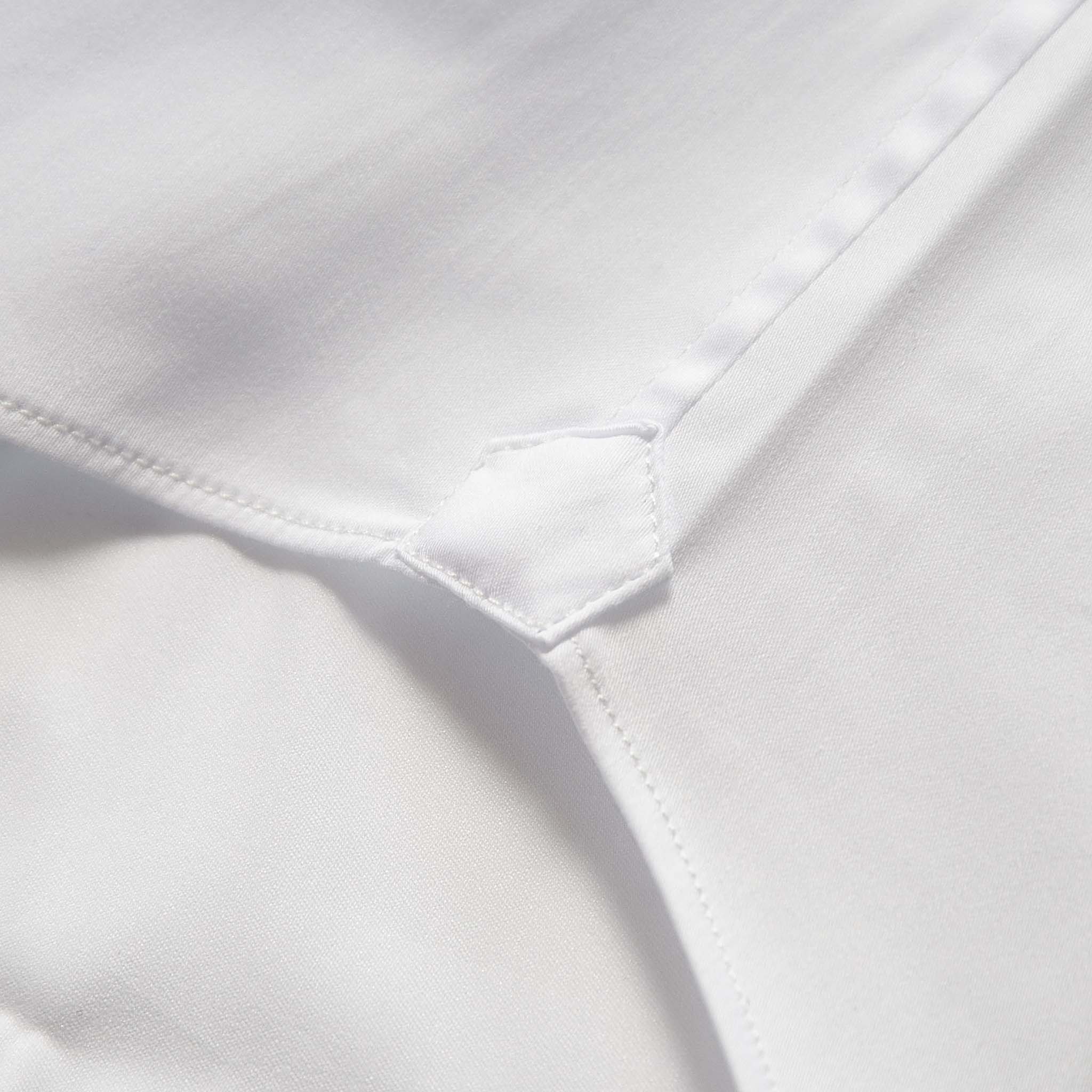 Clamenc shirt satin stretch (ice white)