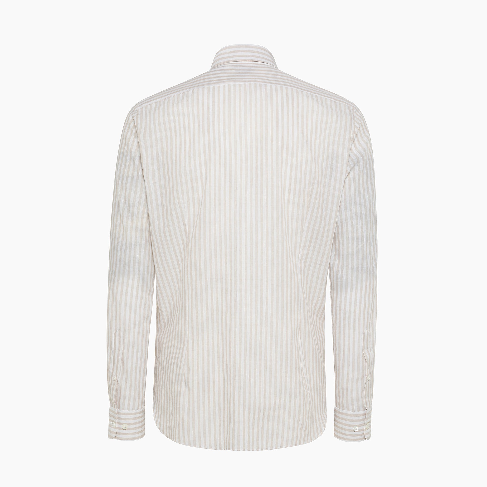 Clamenc shirt Stripe Voile Cotton Linen