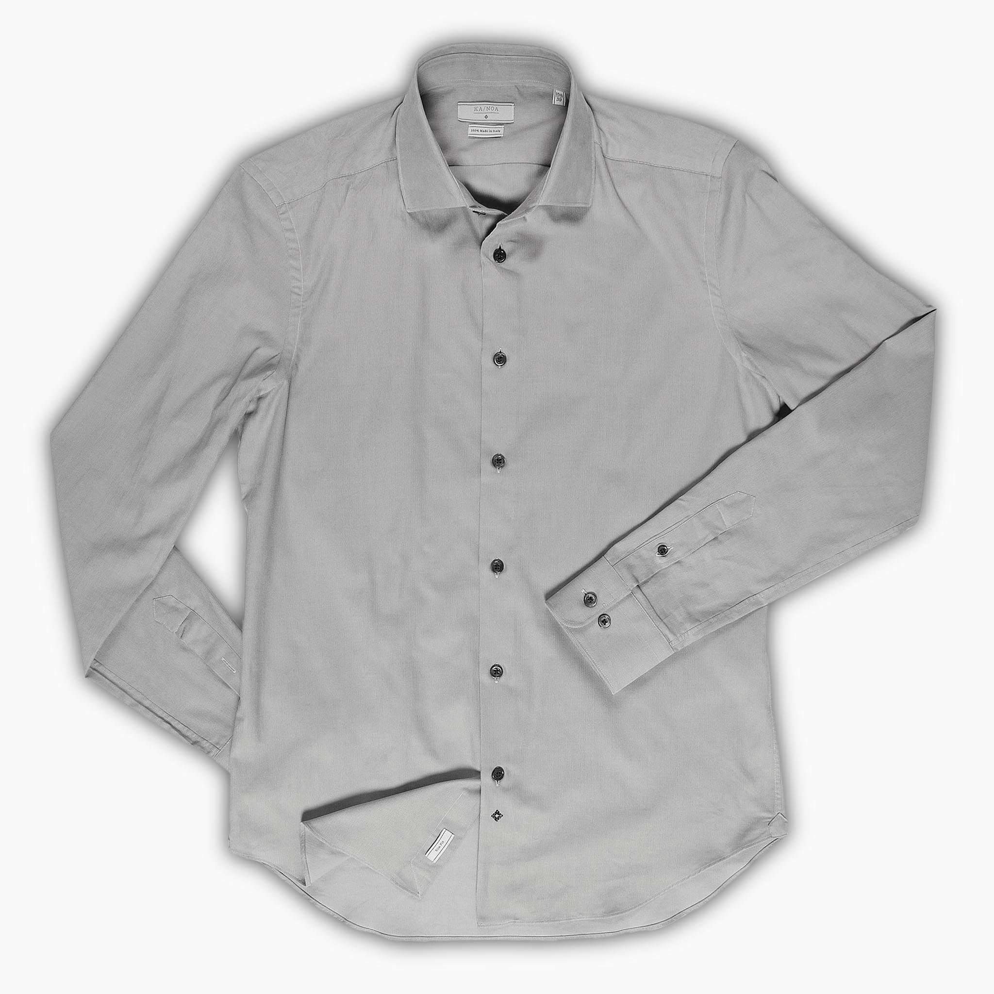 Clamenc soft cotton corduroy shirt (stone grey)