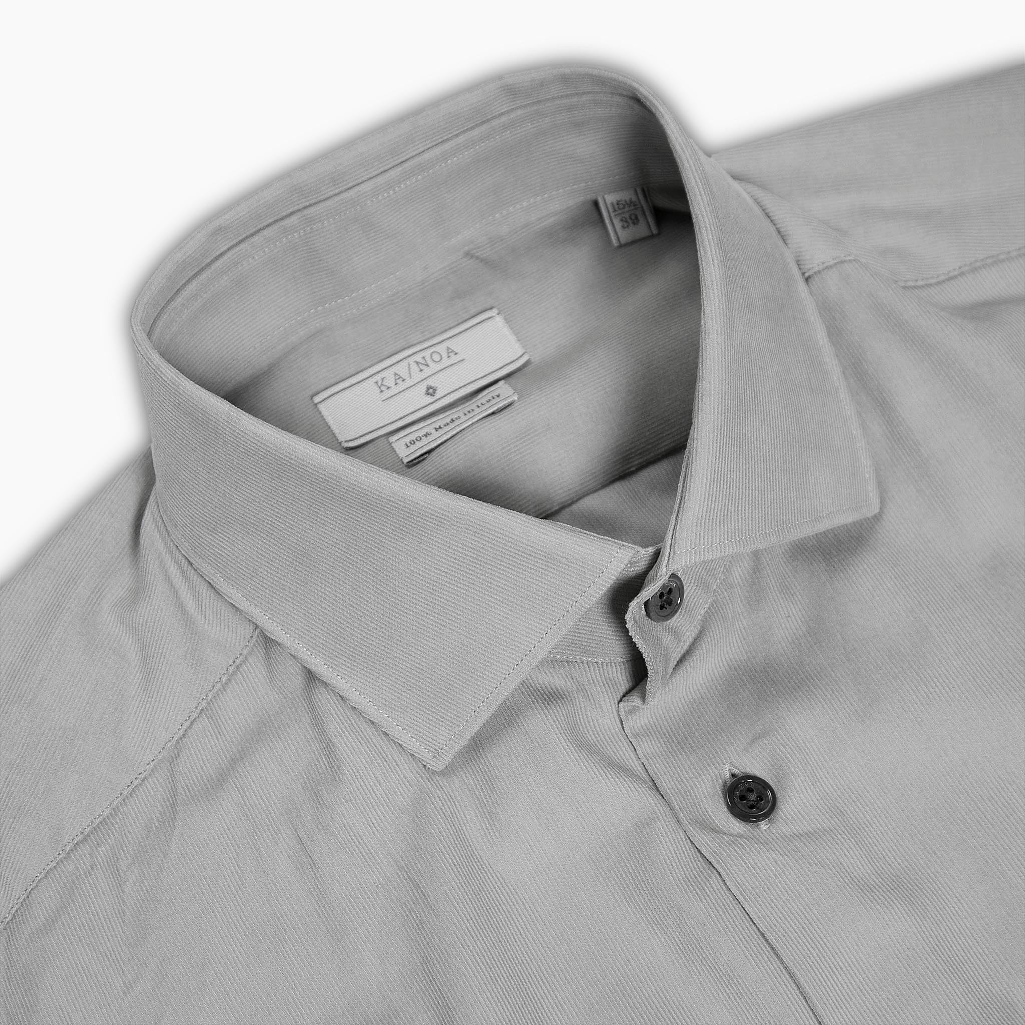 Clamenc soft cotton corduroy shirt (stone grey)