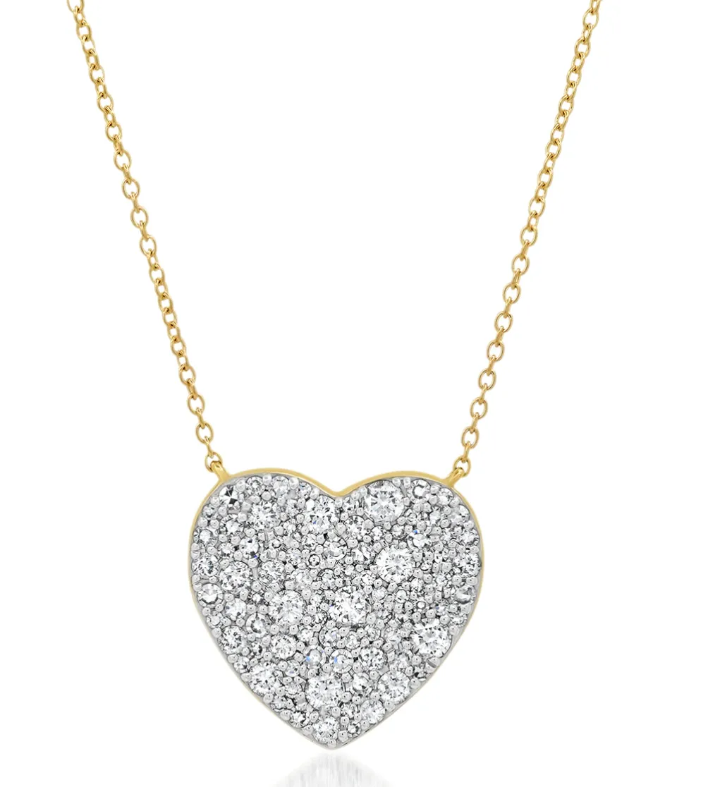 Classic Diamond Heart Necklace