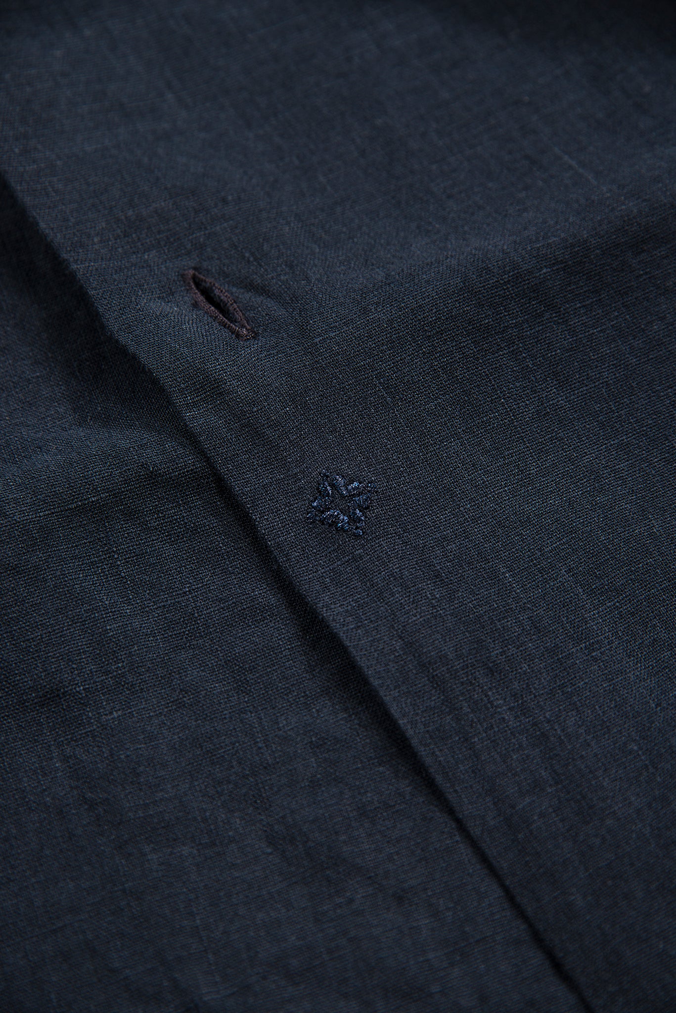 Conrad Golden Linen shirt (dark blue)