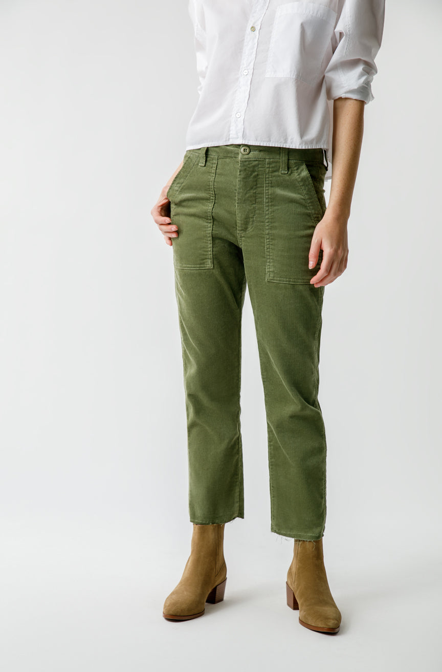 Corduroy Easy Army Trouser - Tea Leaf