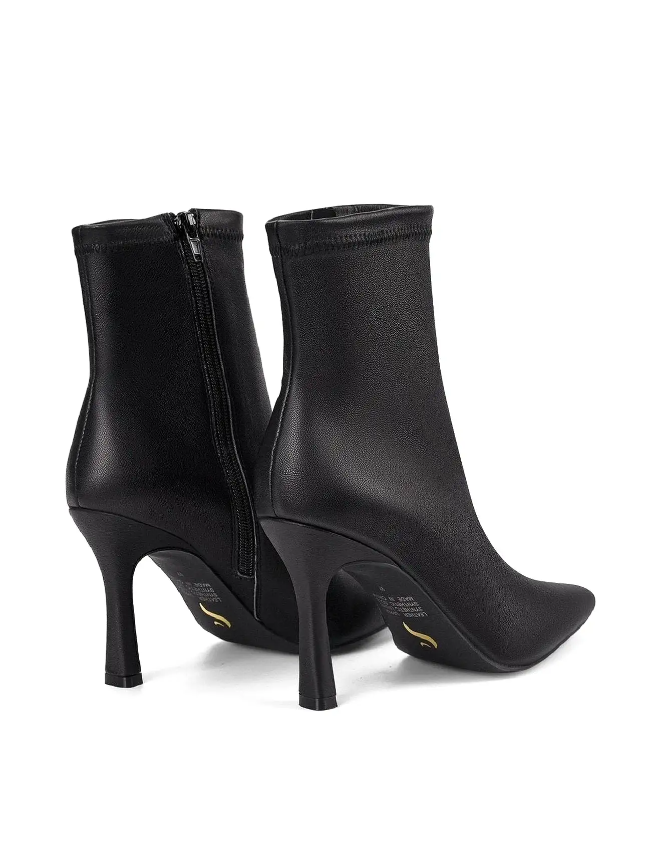 Dillon Stretch Ankle Boots - Black Stretch Leather