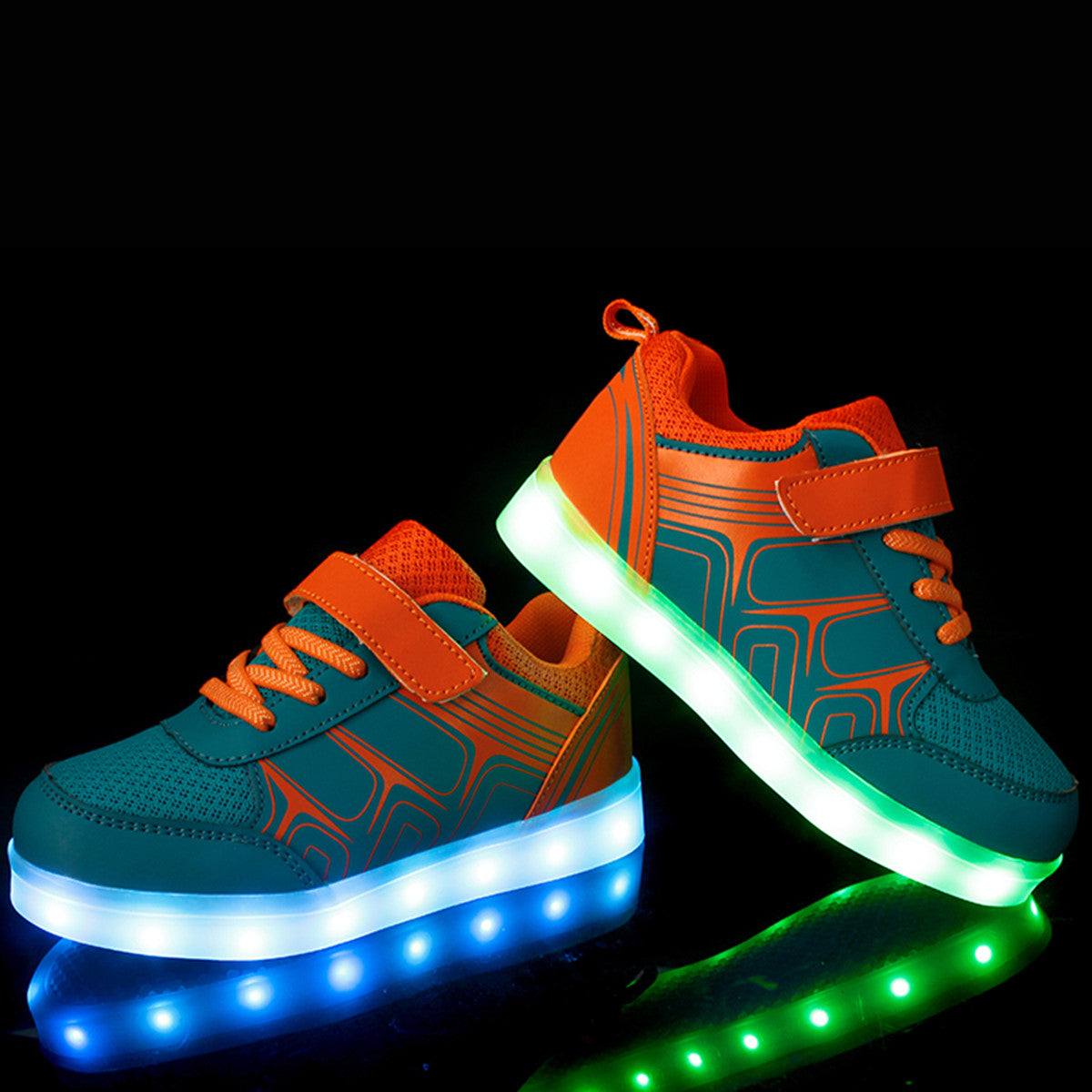 DoGeek Kids Light Up Shoes Mesh Net Design, for Boys and Girls, 7 Colors LED Light, Rechargeable (Choose Half Size Up)