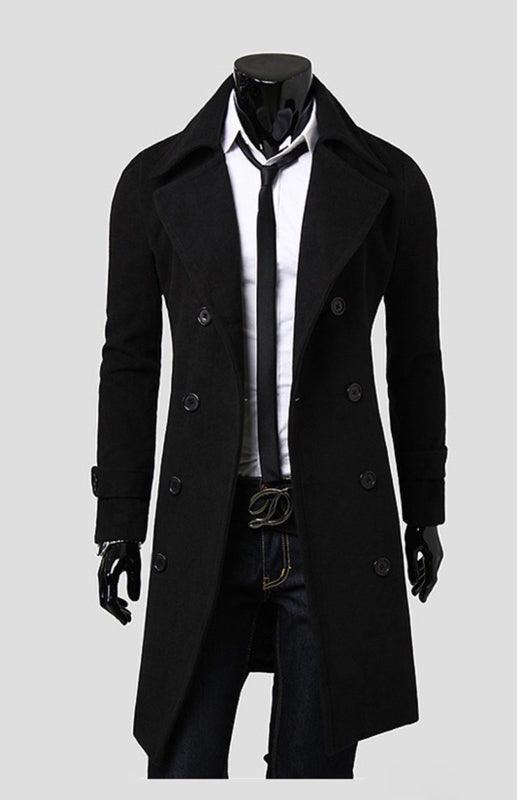 Double Breasted  Wool Men Winter Coat