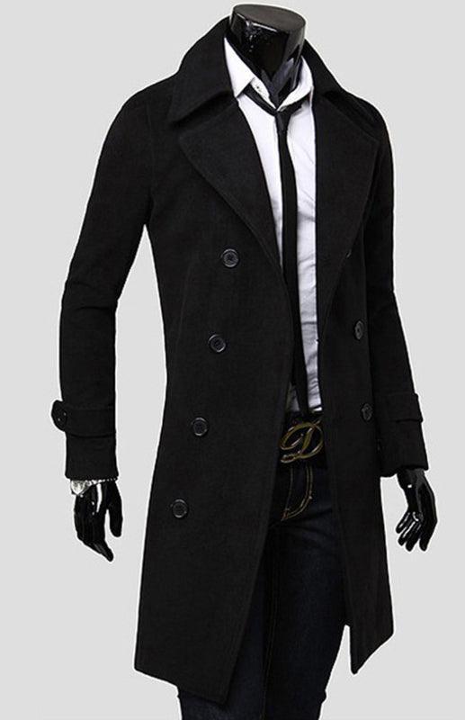 Double Breasted  Wool Men Winter Coat