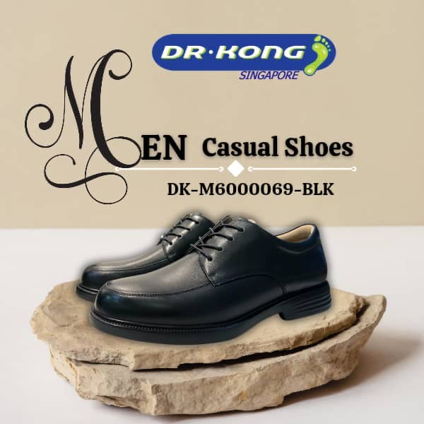 DR.KONG MEN'S COMFORT FORMAL SHOES DK-M6000069-BLK(RP : $209)