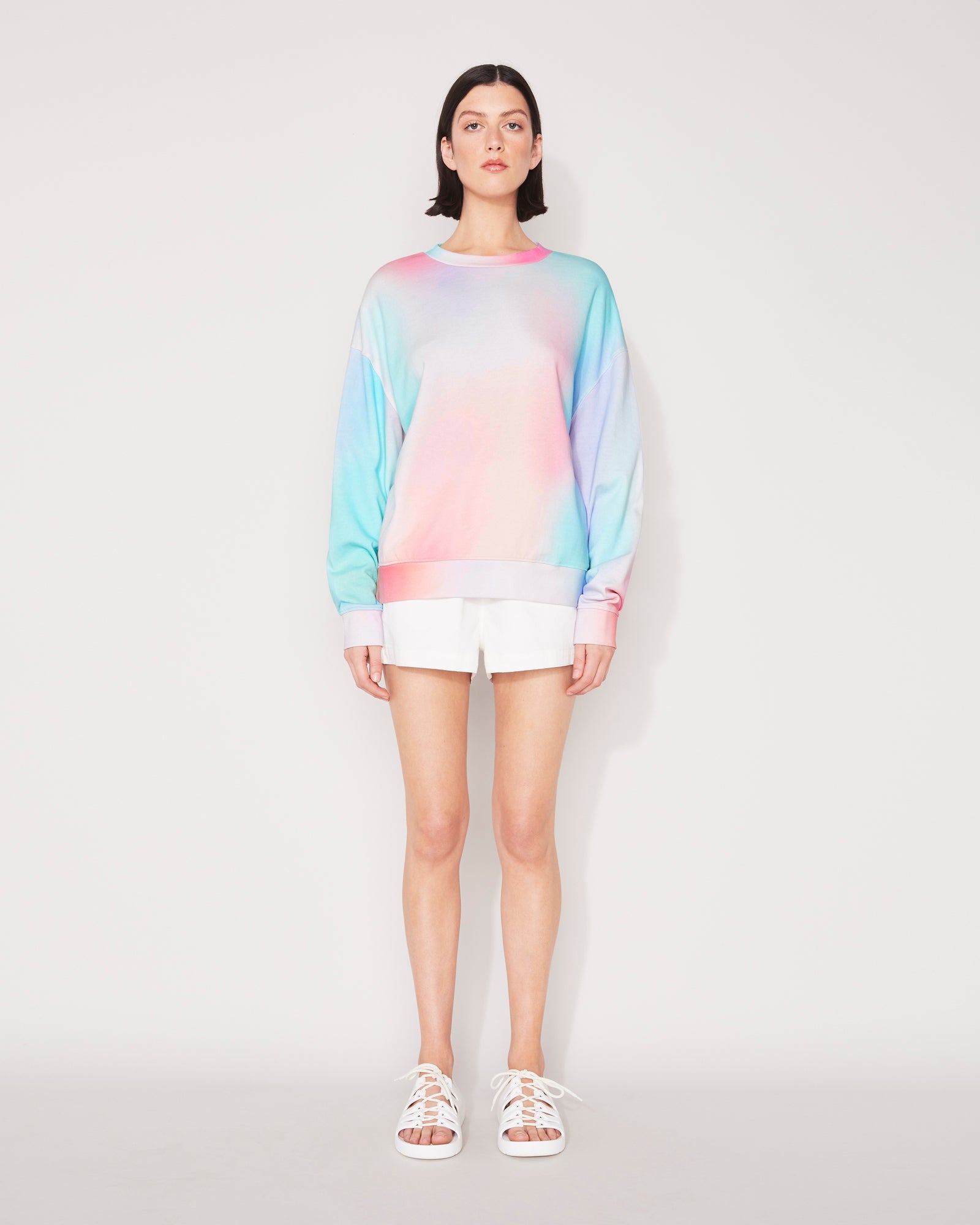 ESSENTIAL CREW SWEATSHIRT - CLOUD PRINT