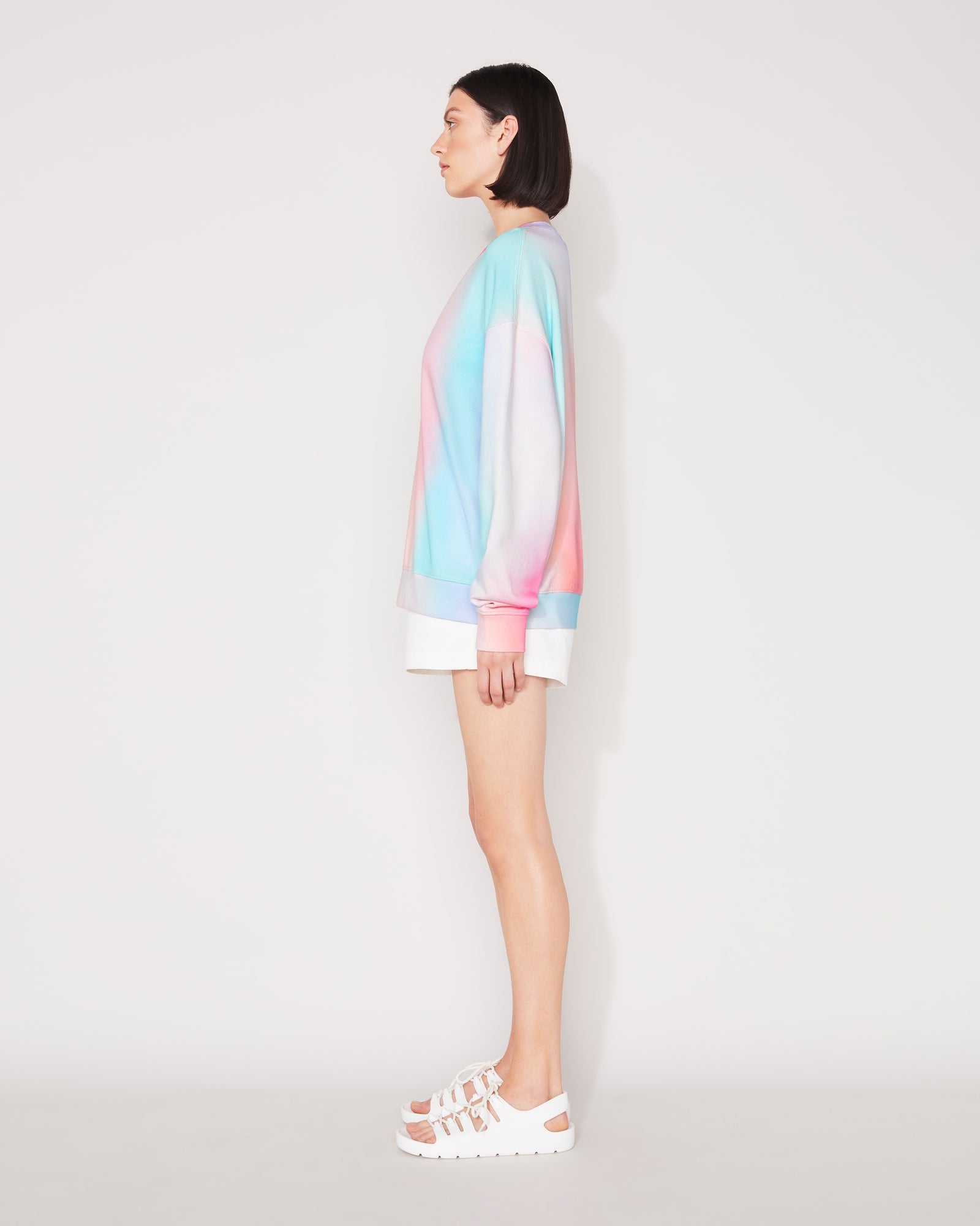 ESSENTIAL CREW SWEATSHIRT - CLOUD PRINT