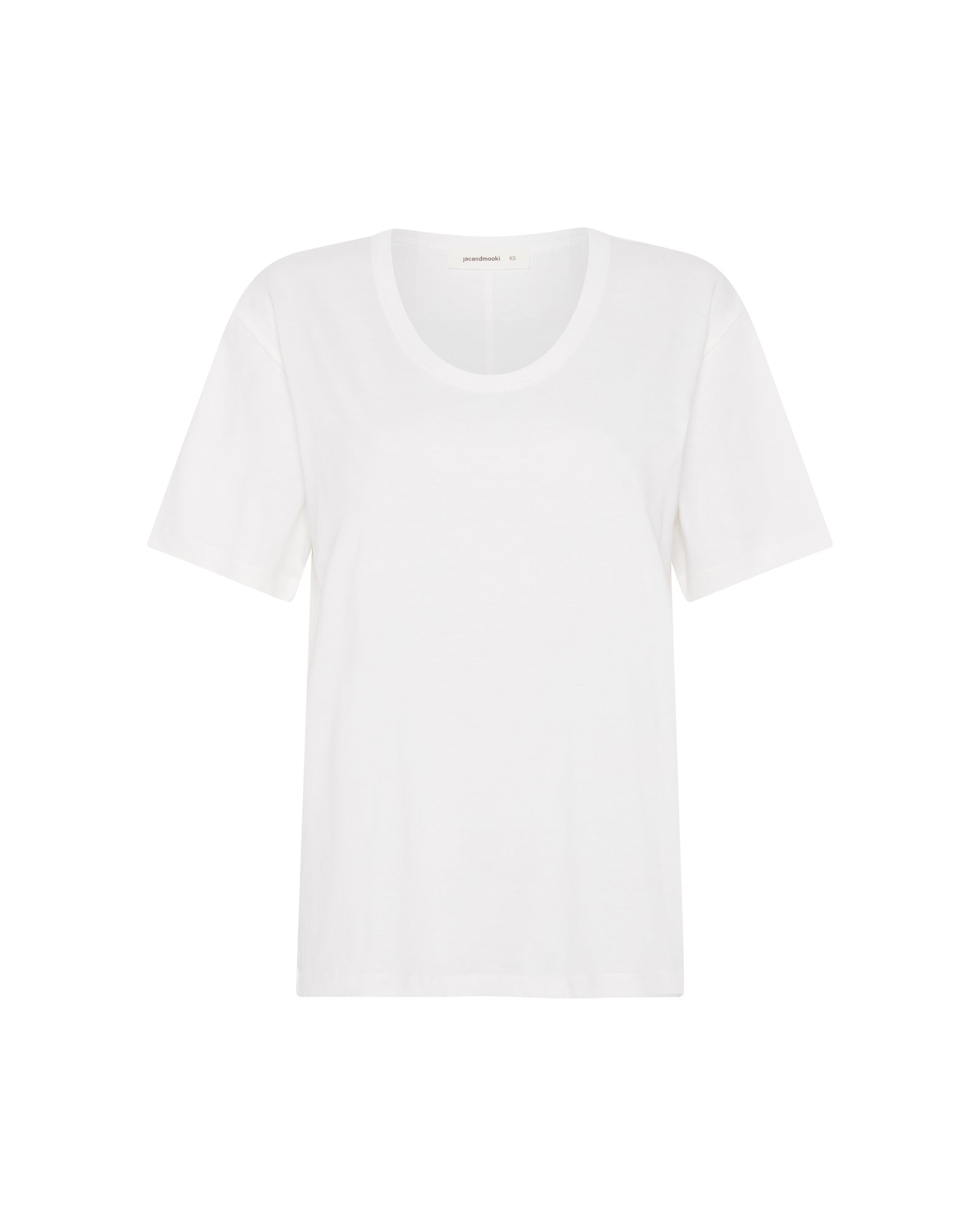 ESSENTIAL SCOOP T-SHIRT - WHITE