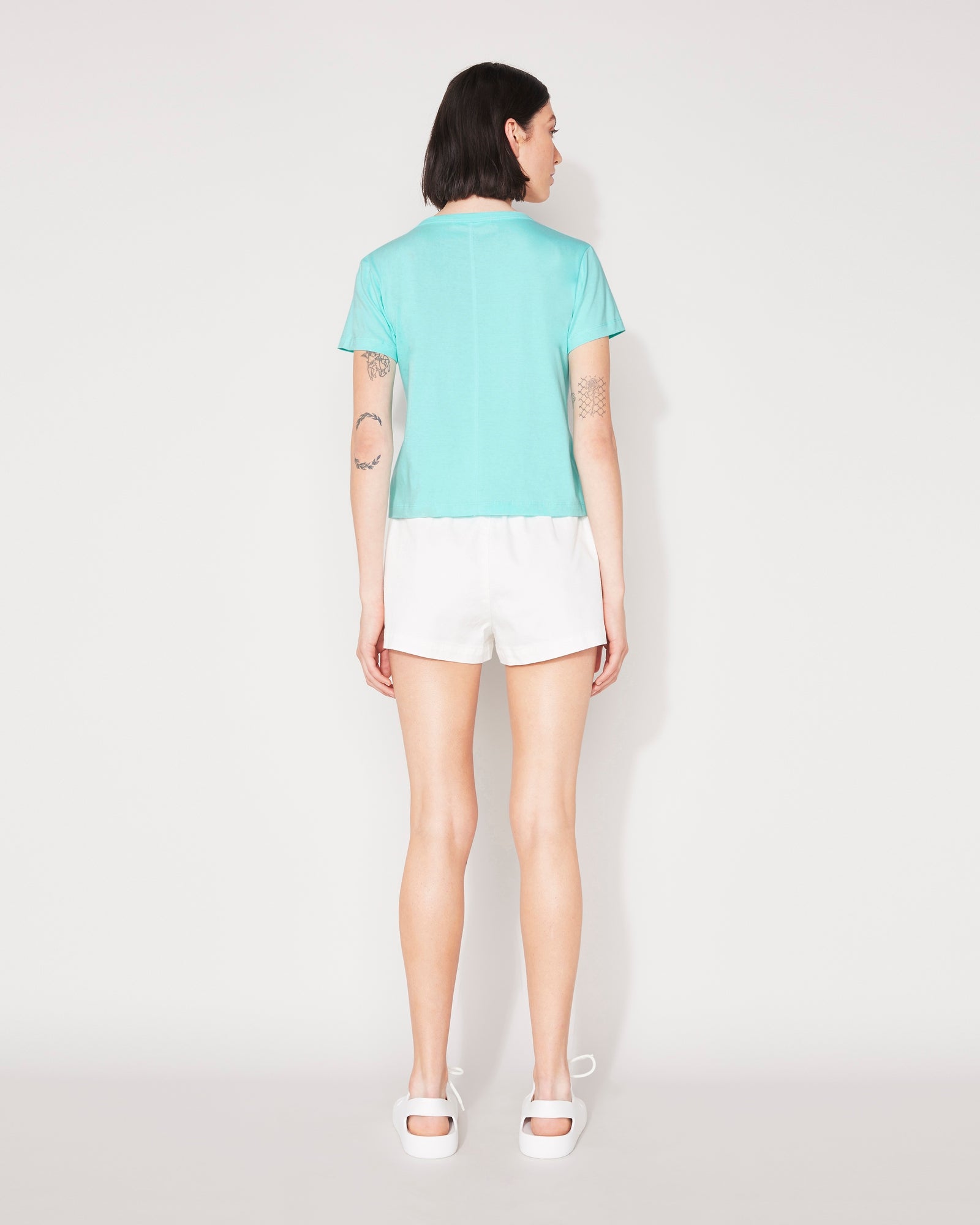 ESSENTIAL SHRUNKEN T-SHIRT - ARUBA BLUE