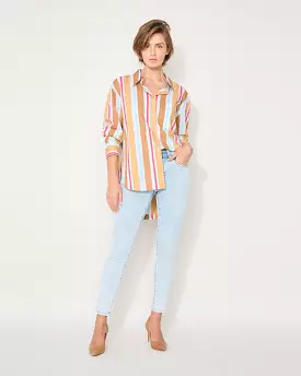 EVERYDAY SHIRT - TAN MULTI STRIPE