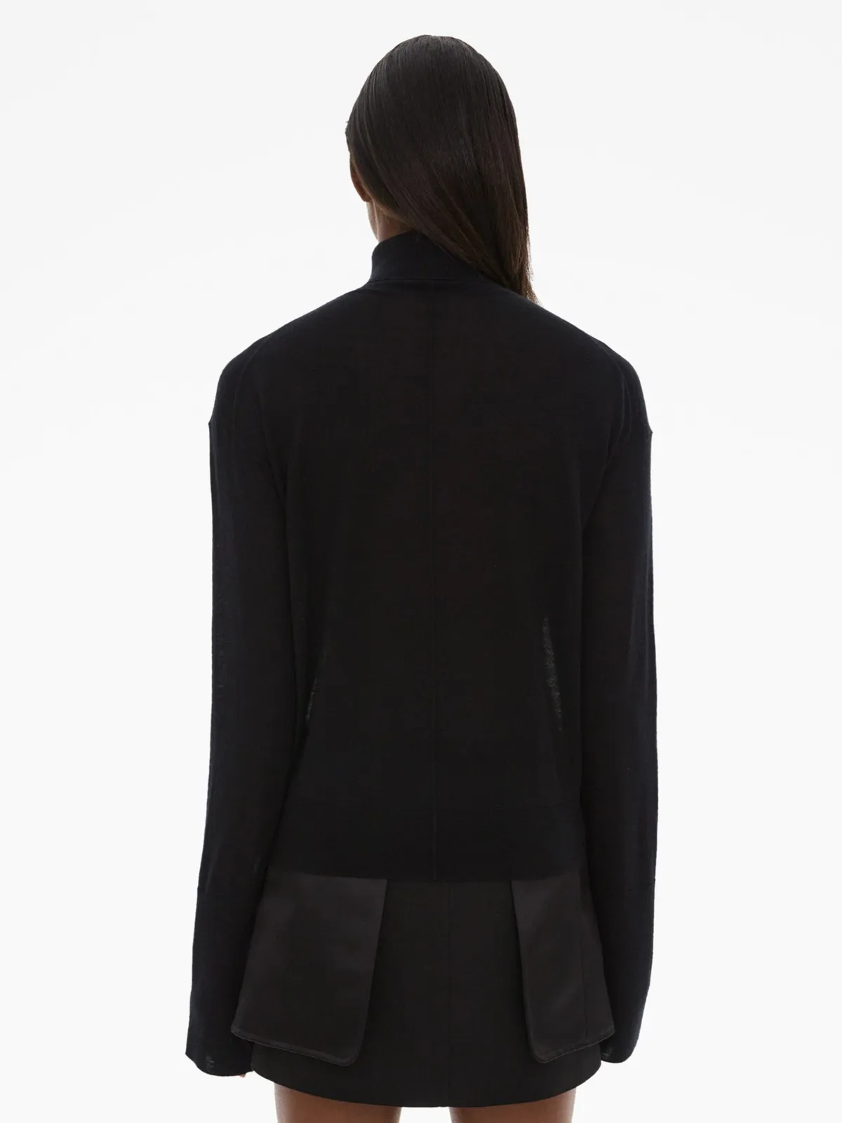 Fine Gauge Turtleneck - black