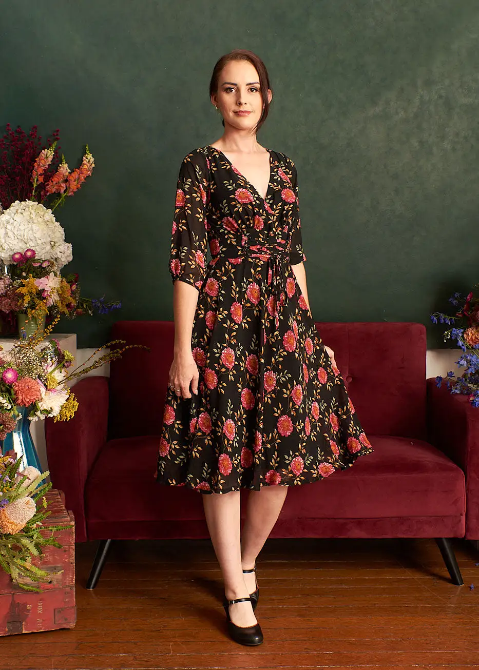 Fiorella Corset Dahlia Floral Dress