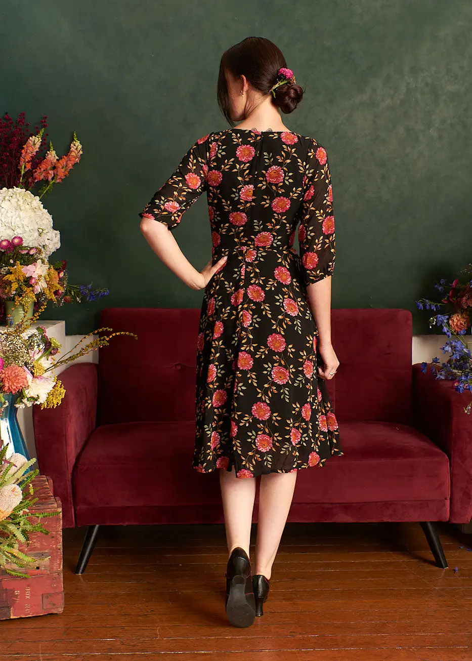 Fiorella Corset Dahlia Floral Dress