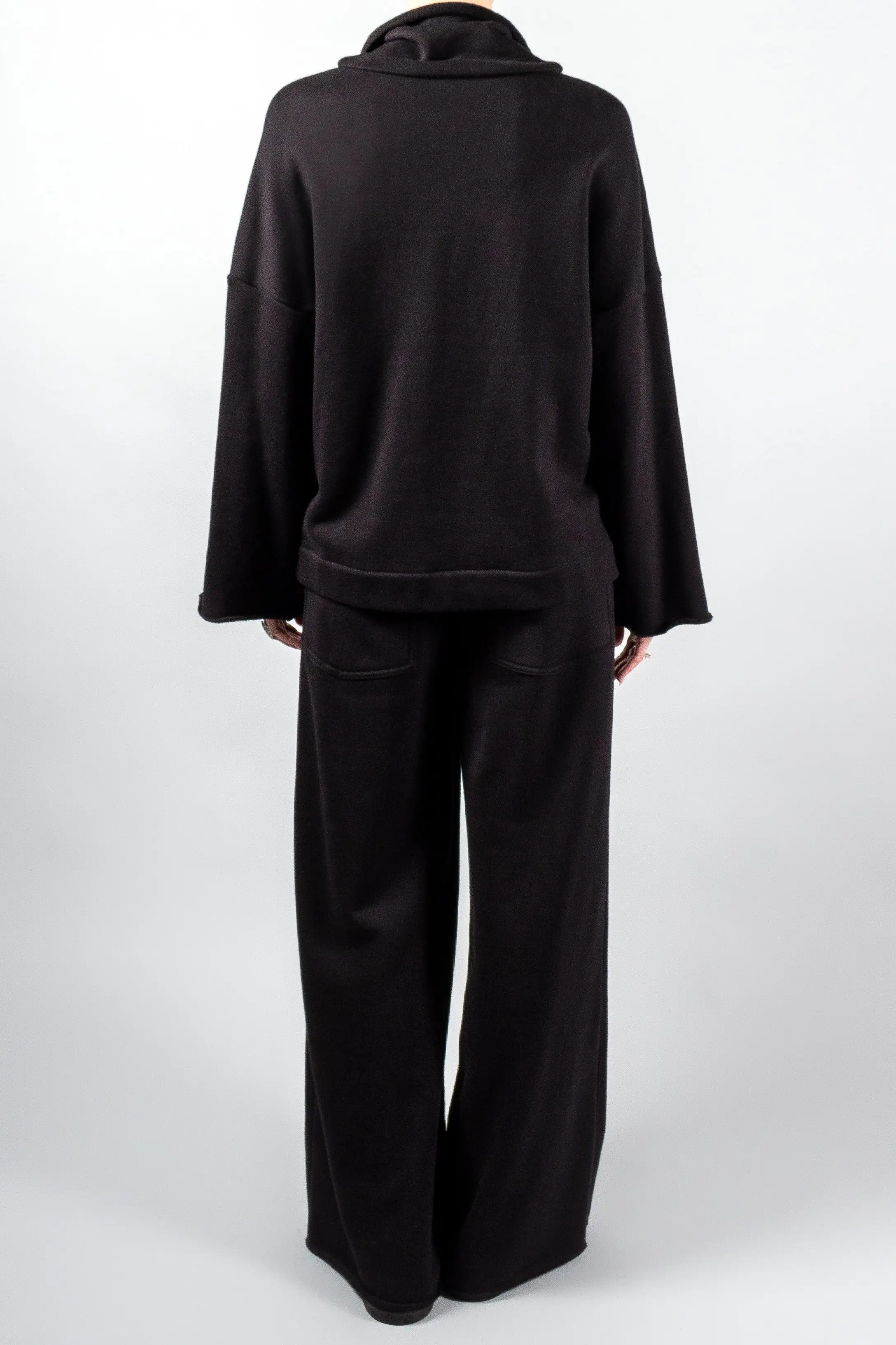 Gauchere Raw Edge Cotton Turtleneck