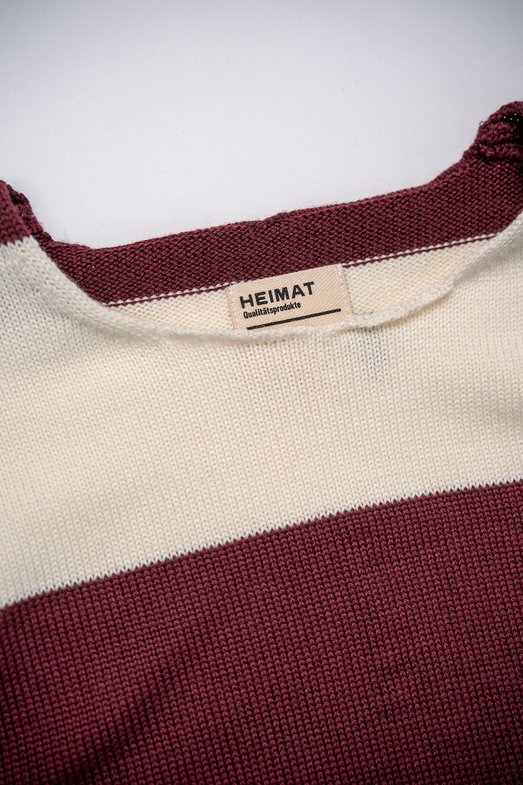 Heimat Textil Rugby Harbour Sweater - Seashell/Burgundy