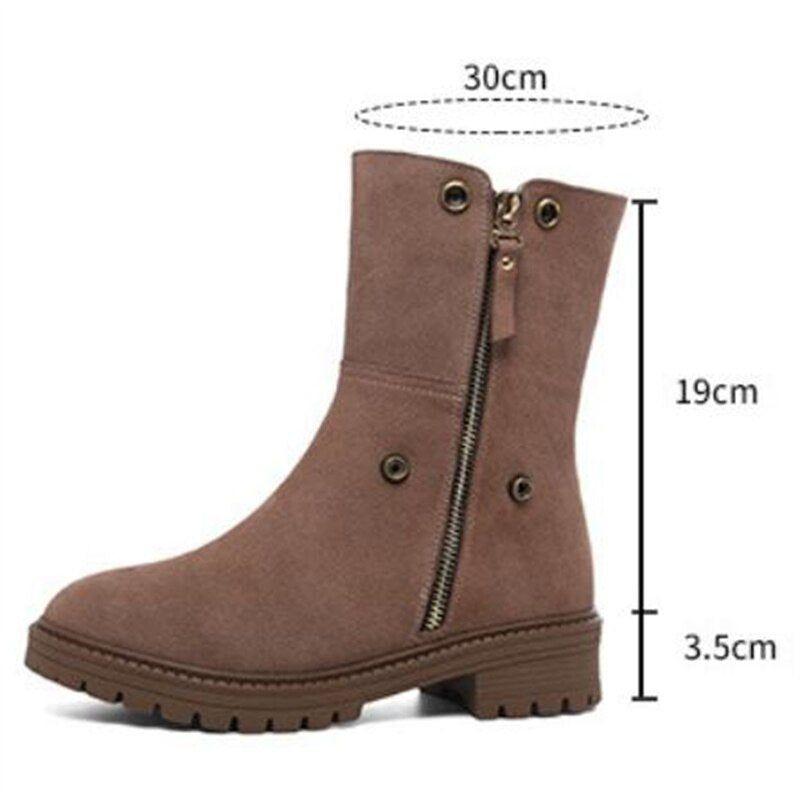 High-Quality Suede Leather Boot Women's Casual Shoes EK121