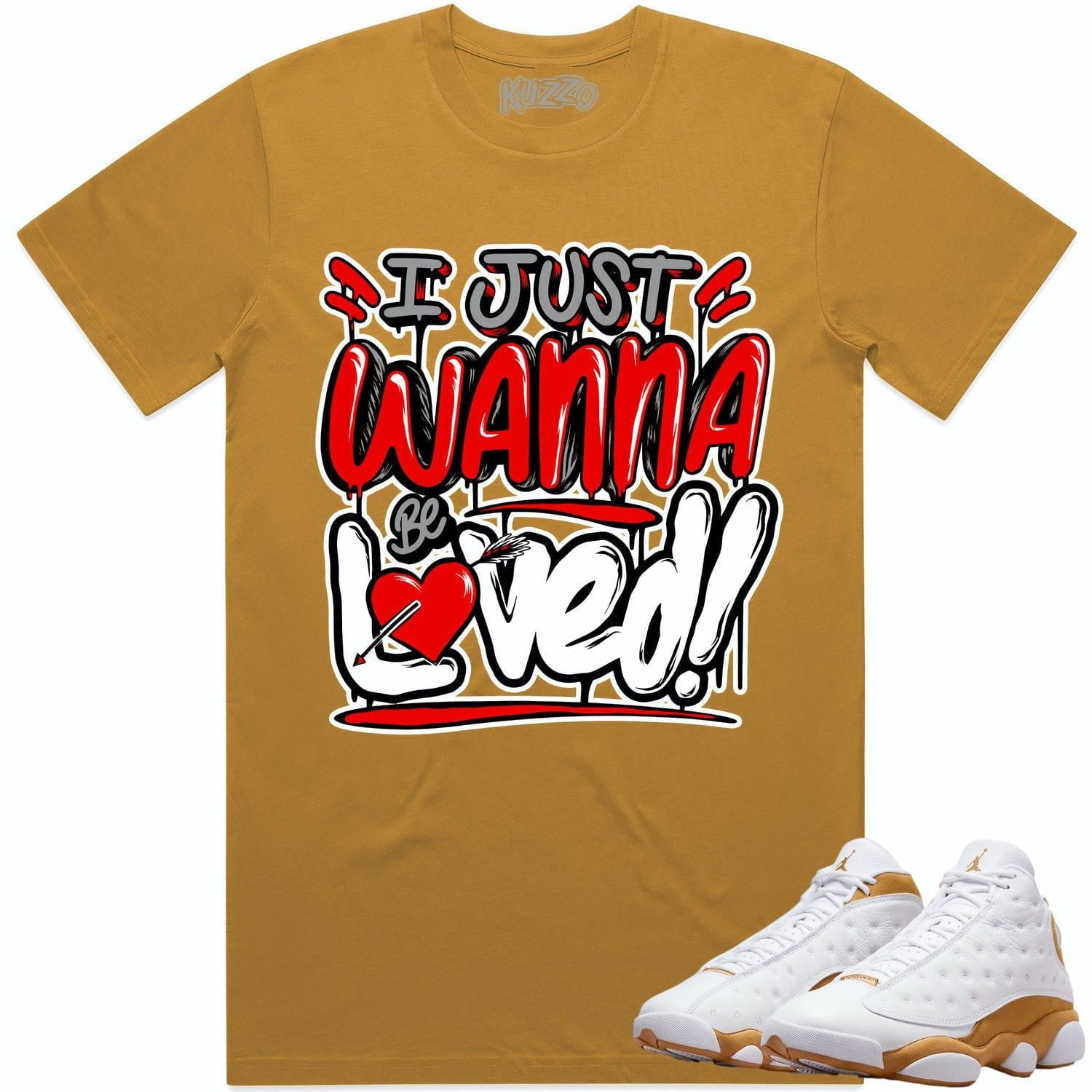 Jordan 13 Wheat 13s Shirt to Match - RED LOVED