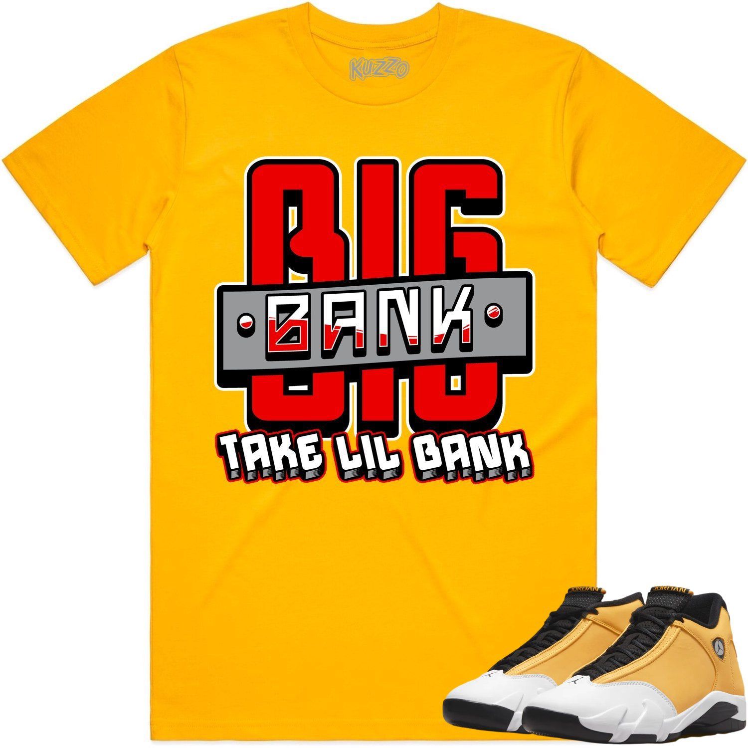 Jordan 14 Ginger Gold 14s Shirt to Match - RED BIG BANK