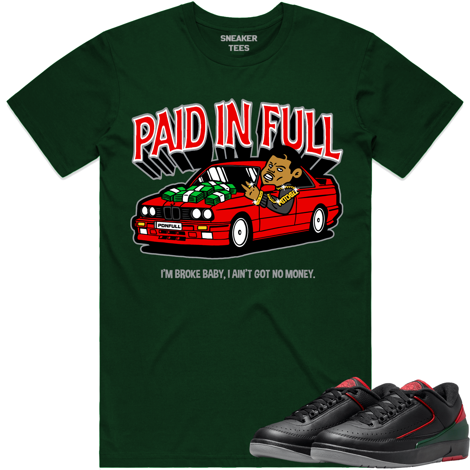 Jordan 2 Low Christmas 2s Shirt to Match - RED PAID