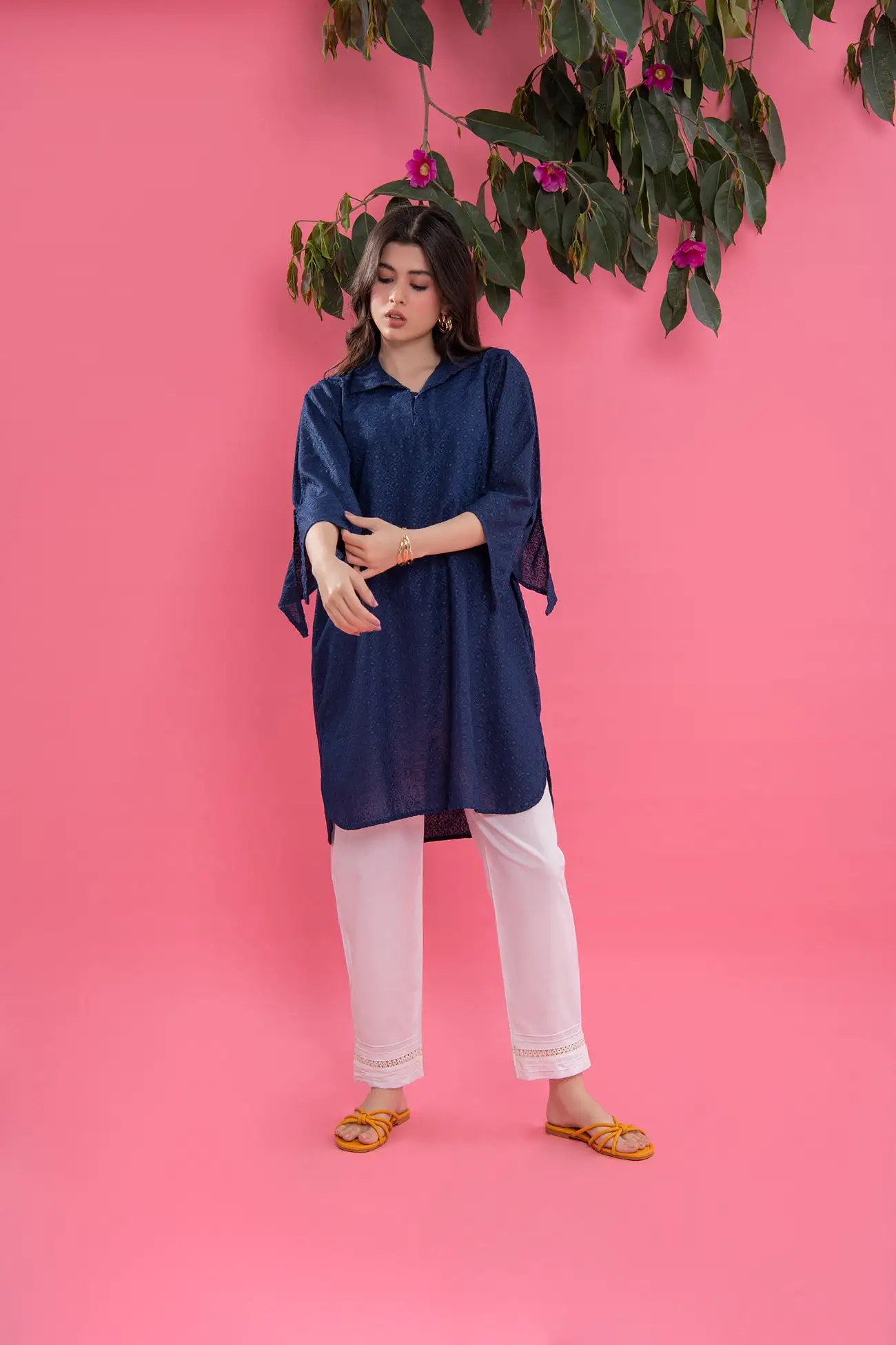 KNOTTED SLEEVE BASIC CHIKEN KARI TUNIC