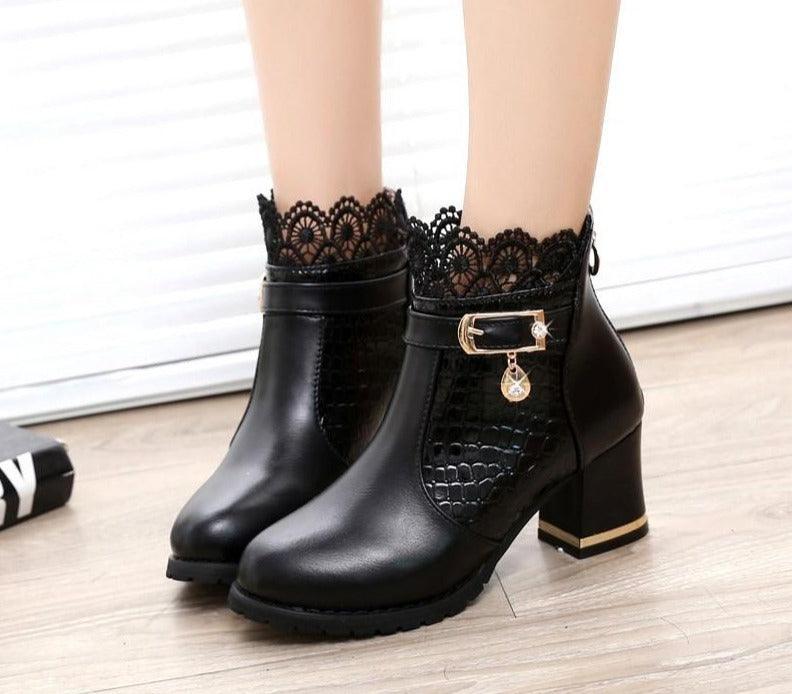 Lace Ankle Woman Boots