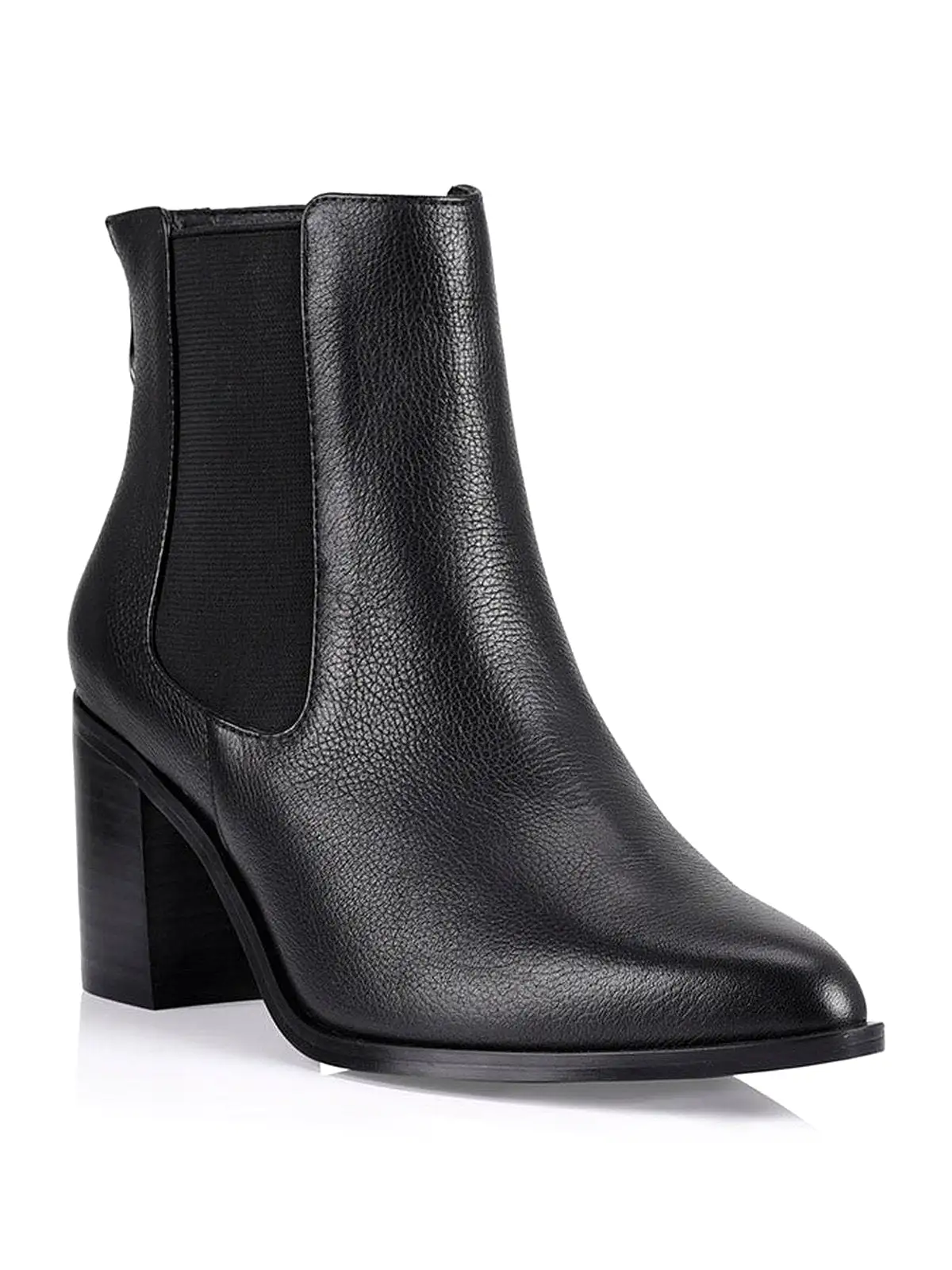 Laurah Chelsea Ankle Boots - Black Leather