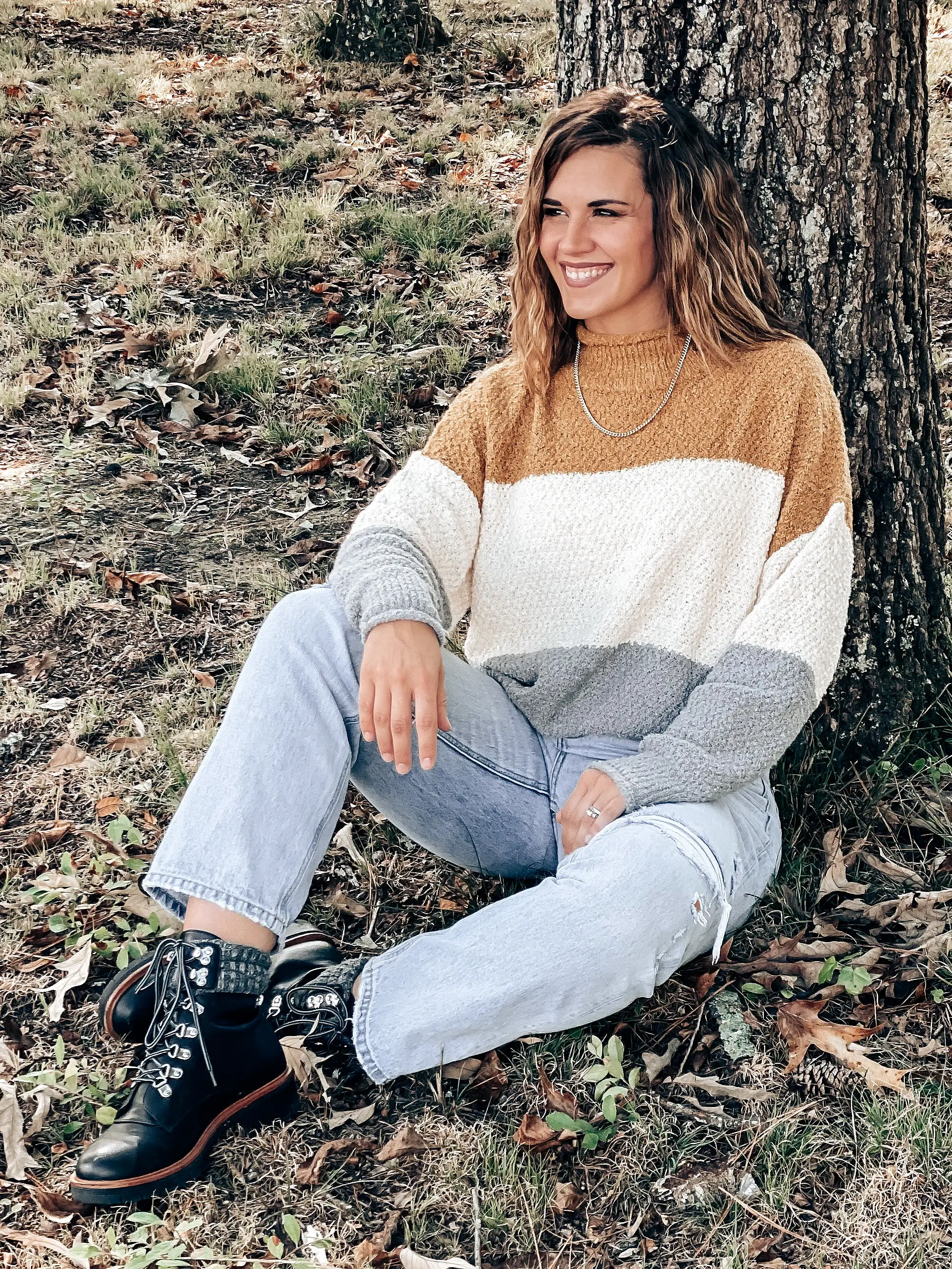 Lauren Striped Turtleneck Sweater