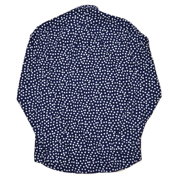 Libertine-Libertine - Hunter Shirt Sunset - Dark Navy with White Dots