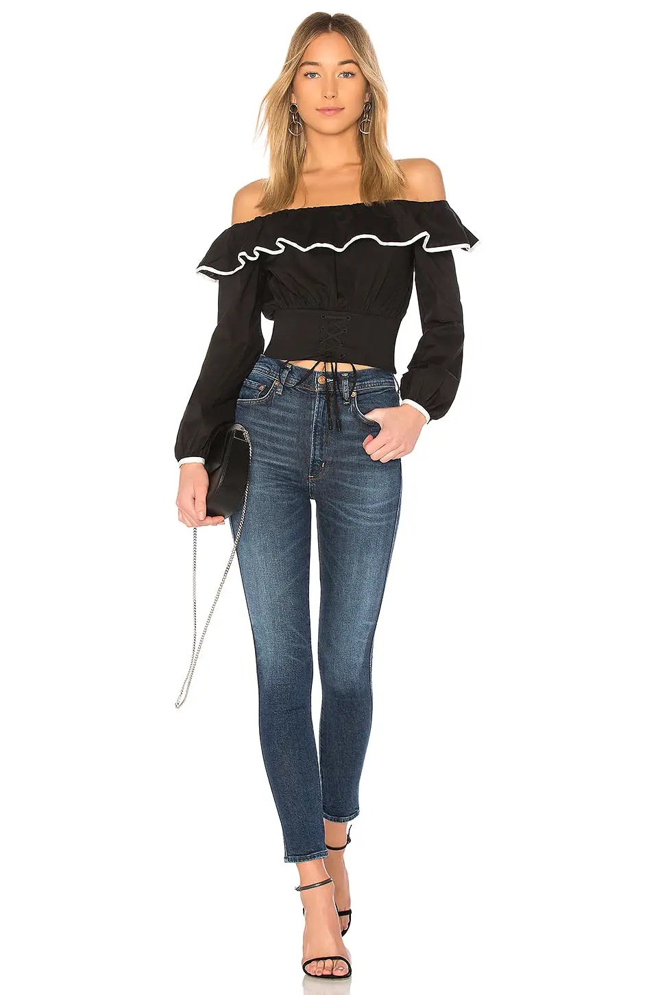 Lovers + Friends Bailey Off Shoulder Corset Top